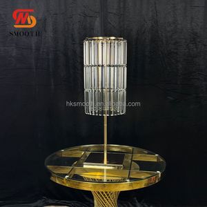 ขาตั้งตกแต่งงานแต่งงานแบบคริสตัลสีเงินสำหรับจัดดอกไม้ในงานเลี้ยง - Product Image 4
