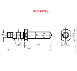 DTEC personalizou o Indenter da dureza do diamante Rockwell, produção fresca com desenho dado - Product Image 2