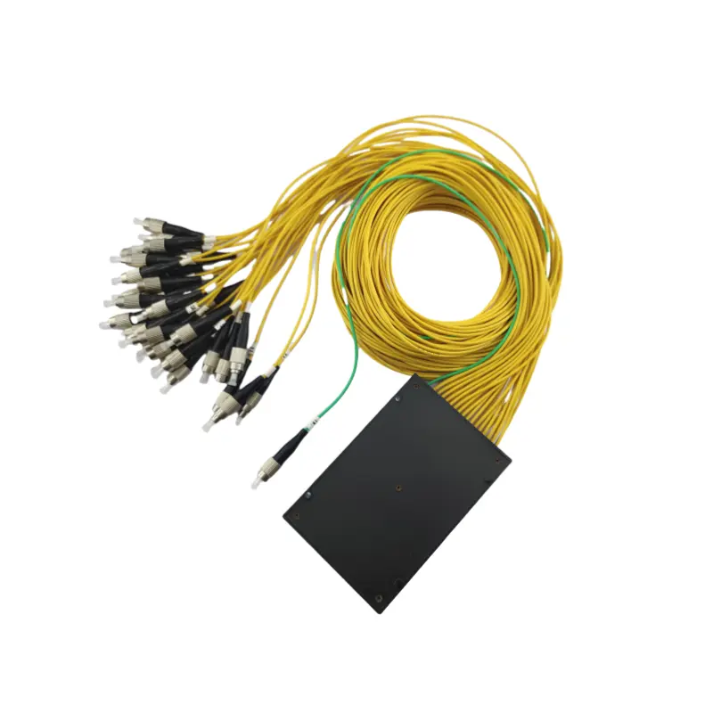 Divisor de fibra óptica tipo caixa 1x2 1x4 1x8 1x16 1x32 1x64 FC/UPC Divisor de fibra óptica para telecomunicações e redes FTTH