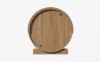 Fabrik-Großhandel Outdoor-Holzfass-Sauna, Fass-Saunaraum mit Einzelglastür & Asphaltschindeldach