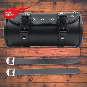 Sac à outils vintage rétro classique PVC pour motos Petit sac latéral en cuir avec tête et queue suspendu Sac de réservoir rétro classique Accessoires - Product Image 3