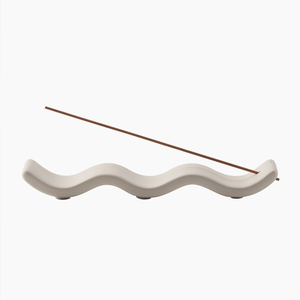 MAXERY Porta Incienso de Cerámica Nórdica Ondulada, Quemador de Varillas con Forma de Ola, Bandeja Larga Recolectora de Cenizas, Decoración Moderna Wabi-Sabi <span class=keywords><strong>para</strong></span> Meditación y Hogar - Product Image 6