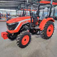 LKK 40HP tracteur agricole avec charrue chargeur frontal mini tracteur agricole à roues avec charrue herse semoir pour l'Afrique
