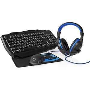 Gaming Keyboard Mouse Headphones <b>Mousepad</b> Set Italian Layout - Product Image 1