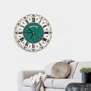 Винтажные декоративные американские настенные часы для гостиной, креативные кварцевые часы в европейском стиле, бесшумные, подвесные. - Product Image 2