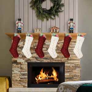 Calcetines Navideños Tejidos al por Mayor con Diseño de Papá Noel, 18 Pulgadas (46 cm), Gran Capacidad - Product Image 2