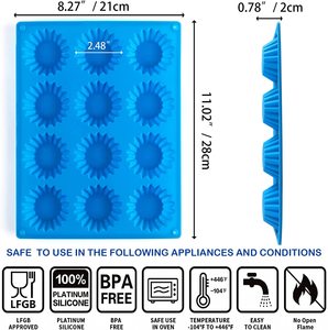 <span class=keywords><strong>Moule</strong></span> à beurre d'arachide en silicone <span class=keywords><strong>Mini</strong></span> <span class=keywords><strong>moule</strong></span> à tarte pour morsure Taille Graisse Bombes Chocolat Bonbons <span class=keywords><strong>Moule</strong></span> pour Brownie Gâteau Outils - Product Image 2
