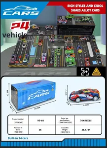 Lot de 48 mini voitures de course en plastique à rétrofriction à l'échelle 1:5, conteneur transfrontalier, cadeau d'anniversaire pour garçons, coffret cadeau de voitures pour enfants, vente en gros - Product Image 6