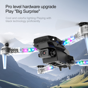 AiJH E88 Rc <strong>Quadcopter</strong> <strong>With</strong> Cool Colorful Lights <strong>6</strong>-<strong>Axis</strong> Gyroscope Dual Lens Beginners Screen Remote Control Drone - Product Image 5