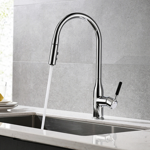 Vòi Nước Kéo Ra Linh Hoạt Hiện Đại Vòi Nước Nhà Bếp Bằng Đồng Thau Nóng Lạnh Có Vòi Phun Kéo Xuống - Product Image 3