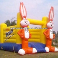 Rabbit n Carrots Petit trampoline gonflable de château sautant d'intérieur pour les tout-petits