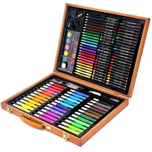 Factory supply wholesale professional 150pieces art set with wooden box