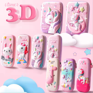 <span class=keywords><strong>Sen</strong></span> Yue màu hồng ánh nắng mặt trời cầu vồng Trắng ngựa phim hoạt hình da sinh viên bút chì trường hợp 24x12x6cm trường học & văn phòng sử dụng - Product Image 4