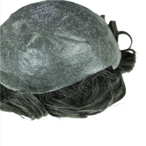 Chất lượng cao của nam giới toupee Tóc Giả đầy đủ PU tóc Topper thay thế với Ấn Độ tóc mỏng da PU cơ sở Chất lượng cao của nam giới toupee - Product Image 5