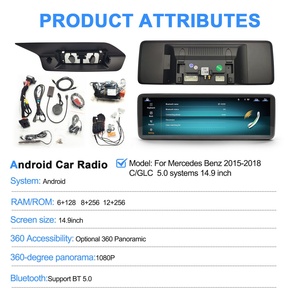 Autoradio Android Navihua 14,9 pouces avec écran tactile, GPS, Carplay pour Mercedes Benz Classe C GLC NTG5.0 2015-2018 - Product Image 2