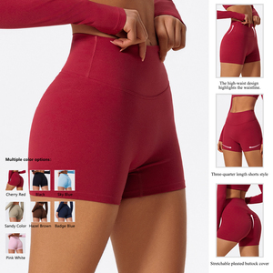 Shorts de Yoga Personalizados para Mujer, Cintura Alta, Alta Elasticidad, Tallas Grandes, Transpirables, de Secado Rápido, Control de Abdomen, para Yoga-Pilates - Product Image 2