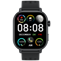 Montre connectée à écran carré D10, appels Bluetooth, batterie 950 mAh, BLE 5.4, oxymètre de pouls, 123 modes sportifs, montre de fitness