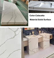 Dalles de pierre artificielle multicolores, échantillon gratuit, surface en acrylique solide, plaque de comptoir pour projets