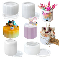 Moule Nordique en Silicone Écologique pour Vase en Ciment, Pot de Fleurs, Bougies en Béton, Boîte de Rangement Réutilisable et Facile à Utiliser Incluse
