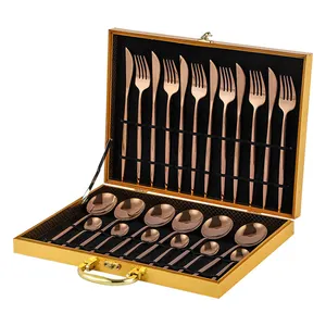 Nouveau <span class=keywords><strong>Service</strong></span> de couverts en acier inoxydable coloré pour fourchette couteau cuillère ensemble 12/16/24/<span class=keywords><strong>36</strong></span> <span class=keywords><strong>pièces</strong></span> couverts en acier inoxydable pour le dîner Weddi - Product Image 1