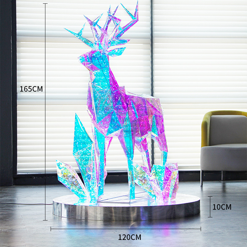 Outdoor Christmas Multi Color Reindeer Sculpture Led Light Motif Lights Street Decoration Holiday Lights