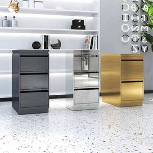 รถเข็นห้องน้ำเชิงพาณิชย์แบบพับได้ 4 ล้อ ดีไซน์ทันสมัย แข็งแรงทนทาน เป็นมิตรกับสิ่งแวดล้อม ผลิตจากสแตนเลส เหมาะสำหรับตัดผมและดัดผม - Product Image 4