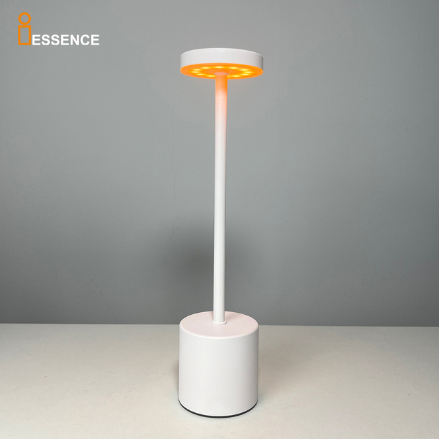 Luxury Small Portable Rechargeable Cordless Desk Light for Hotel Restaurant Bedroom Led Table Lamp with Wireless Charging