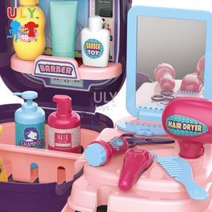 Mode beauté salon de coiffure jouets ensemble pour filles en plastique semblant jouer maquillage et coiffeur en boîte s'habiller jouets - Product Image 4