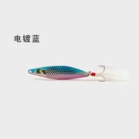 Leurre de pêche en métal électroplaqué, leurre dur artificiel pour jigging, pour la pêche au bar
