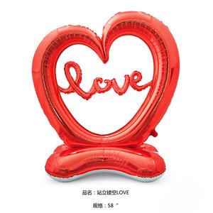 Palloncini in alluminio amore vuoti in piedi decorati per proposte di matrimonio palloncini per la festa della mamma di san valentino - Product Image 4