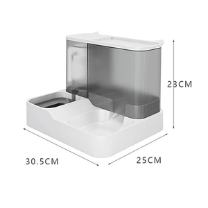 Comedero y Bebedero Automático 2 en 1 para Perros y Gatos, Resistente al Agua, para Uso en Exteriores, con Recipientes Desmontables de Plástico, Fácil de Limpiar, para Cachorros y Gatitos - Product Image 6