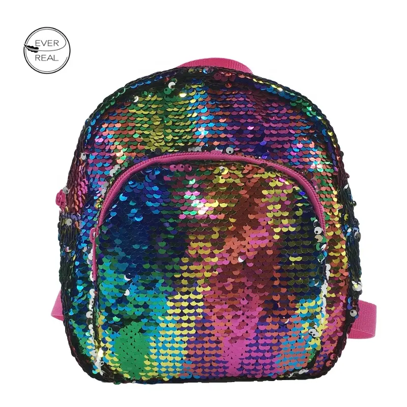 Everreal Best Quality Children Fashion Mini Sequin Toddler Bag Kids Girl Small Backpack Knapsack for School