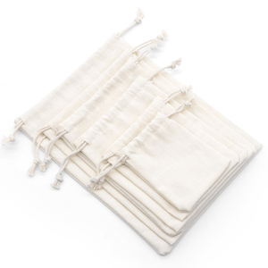 حقيبة قطنية عالية الجودة بحبل سحب مخصصة لتخزين المجوهرات والهدايا مع طباعة الشعار، مناسبة لمستحضرات التجميل - Product Image 6