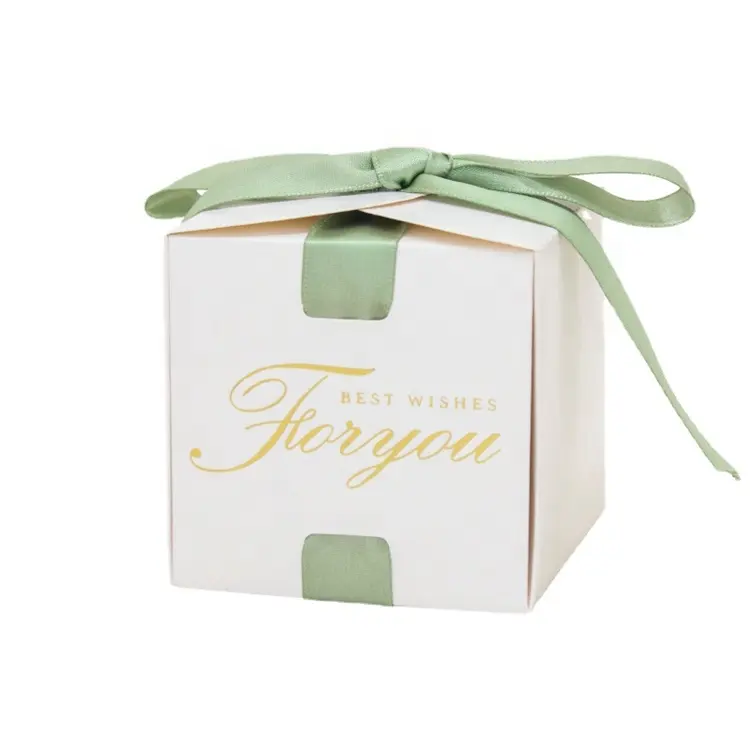 Großhandel Hot Sale Elegante Hochzeits feier Gast Geschenk boxen Süßigkeiten Verpackungs boxen mit Band