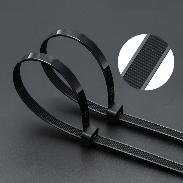Zhengde High UV Resistant Sunlight Ultraviolet Radiation Outdoor Nylon PA 66 Black Self-Locking Cable Ties Nylon Tie