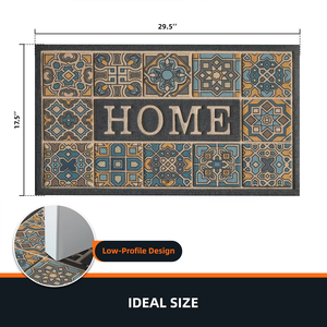 Tapis de bienvenue rectangulaire personnalisé avec logo, facile à nettoyer, imprimé, durable et éco-responsable, pour porte d'entrée, bureau ou extérieur - Product Image 1