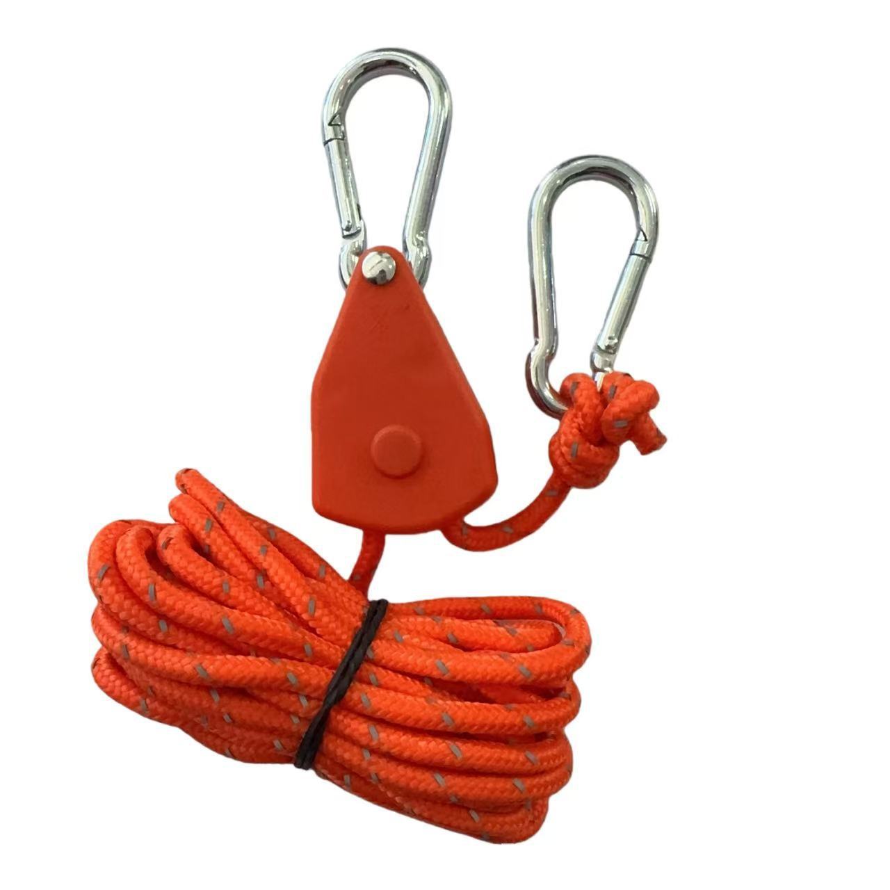 Poulie métallique orange 4 mm * 4 m