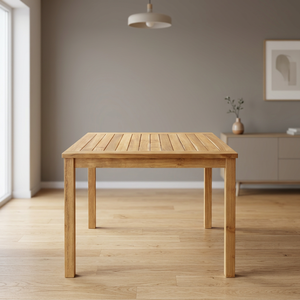 Mesa de Comedor de Teca de Diseño Moderno, Muebles de Jardín de Madera Premium para Interiores/Exteriores para Hoteles, Plegable, Resistente, Extensible, de Secado Rápido - Product Image 2