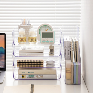 <strong>File</strong> <strong>Shelf</strong> Storage <strong>Shelf</strong> Books Pages Storage Box Desktop Organizer for Student Plastic Office Supplies Storage <strong>Shelf</strong> Bookend - Product Image 5