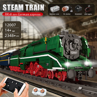 Mould King 12007 Elektronik Uzaktan Kumandalı BR18 201 Alman Ekspres Tren Modeli Plastik Yapım Blokları Seti Yetişkinler İçin