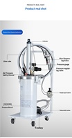 Distributeur de colle pneumatique semi-automatique de 2600 ml |   Pistolet à silicone manuel avec réservoir sous pression pour l'électronique et les textiles