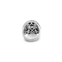 Bague de crâne de motard personnalisée, bague de crâne en pierre précieuse, bijoux gothiques noirs