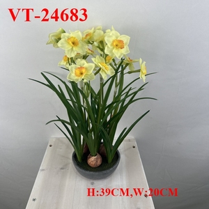 2025 NEWEST POLYESTER <b>ARTIFICIAL</b> REAL TOUCH <b>DAFFODIL</b> POT - Product Image 3