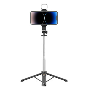 Amazlife B10 Palo Selfie con Control Remoto Bluetooth, Luz de Relleno, Soporte de Escritorio, Trípode de Suelo, Acero Inoxidable, Negro - Product Image 2