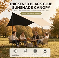 Bâche de camping anti-UV imperméable, auvent pare-soleil portable, abri de plage léger, bâche de pluie pour hamac d'extérieur, randonnée et pique-nique