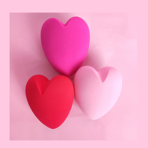 Chuyên nghiệp trang điểm miếng bọt biển <span class=keywords><strong>Latex</strong></span> miễn phí mặt Puffs Nhiều màu vẻ đẹp Puff tim trang điểm miếng bọt biển - Product Image 4