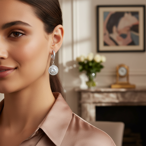 Pendientes colgantes de estilo diamante delicado, venta al por mayor de moda, joyería de plata de ley turca hecha a mano, joyería fina - Product Image 3
