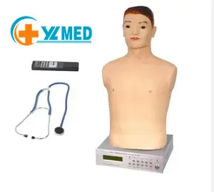 Male Half Body Abdominal Palpation Simulator Manikin for College Hospital Learning Cardiopulmonary Auscultation Practice Model