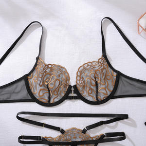 Женское нижнее белье с прозрачной вышивкой - Product Image 4