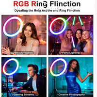 Qiniu 22 Inch Ring Light Kit 70W Tegangan Universal Dapat Disesuaikan Suhu Warna Kontrol Remote/Knob Tripod 1.5M Live Streaming TikTok